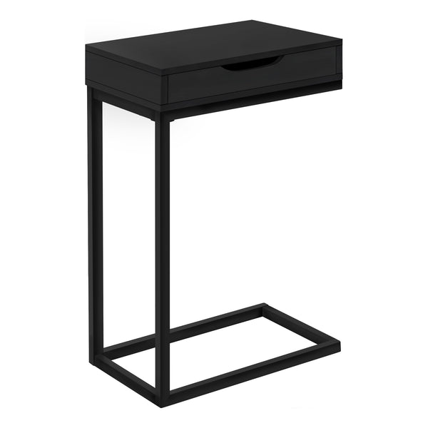 16" X 10.25" X 24.5" Black Metal With A Drawer Accent Table - Vision store of the future