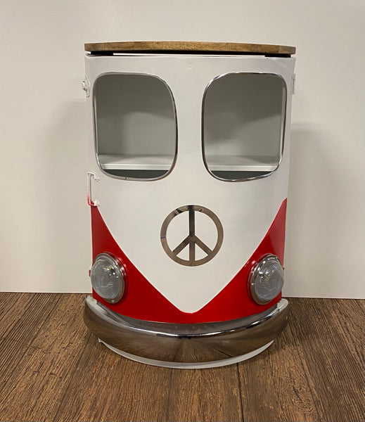 Peace Out Red Retro Nightstand - Vision store of the future