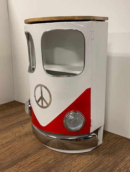 Peace Out Red Retro Nightstand - Vision store of the future