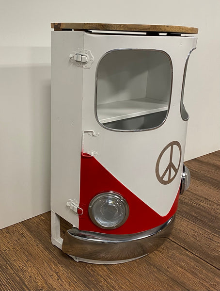 Peace Out Red Retro Nightstand - Vision store of the future