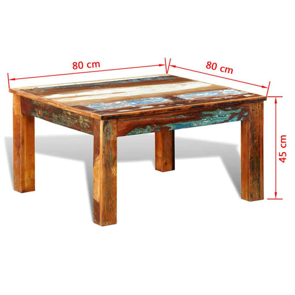 vidaXL Coffee Table Square Reclaimed Wood - Vision store of the future