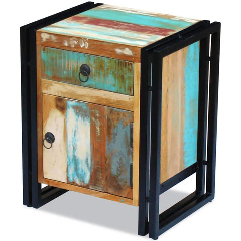vidaXL Bedside Cabinet Solid Reclaimed Wood - Vision store of the future