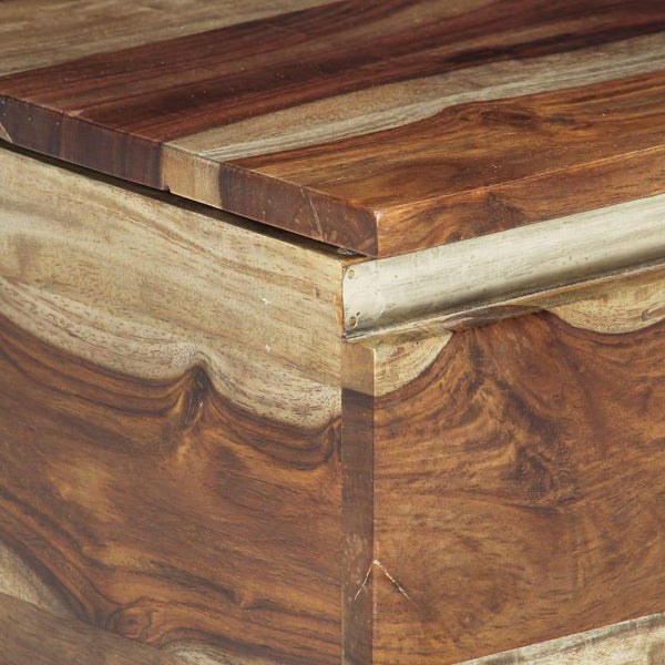 vidaXL Storage Chest 22.4"x11.8"x11.8" Solid Sheesham Wood - Vision store of the future