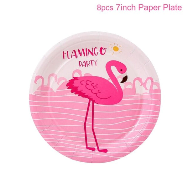 Flamingo Decoration Tropical Party Summer Beach Birthday Party Decor Events Flamingo Hawaii Hawaiian Party Decorations Supplies - Vision store of the future