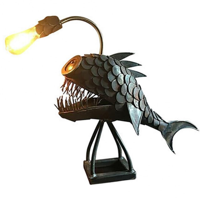 Retro Table Lamp Angler Fish Light with Flexible Lamp Head Artistic Table Lamps for Home Bar Cafe Home Art Decorative Ornaments - Vision store of the future