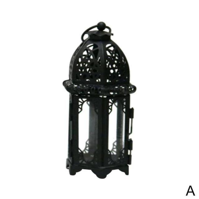 Moroccan Style Candle Holders Votive Candle Holder Hanging Lantern Iron Stain Glass Lantern Candlestick Home Decor подсвечник - Vision store of the future