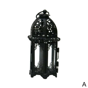 Moroccan Style Candle Holders Votive Candle Holder Hanging Lantern Iron Stain Glass Lantern Candlestick Home Decor подсвечник - Vision store of the future