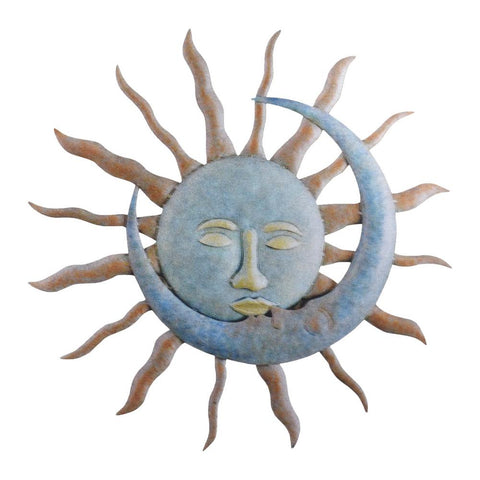 Retro Style Metal Wall Art Decoration Sun Moon Kiss Wall Hanging Ornaments Outdoor Garden Decor Home Living Room Wall Sculpture - Vision store of the future