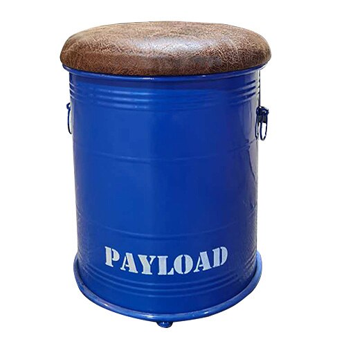 Retro bar chair oil bucket stool paint bucket bar stool circular tin bucket bar stool storage stool - Vision store of the future